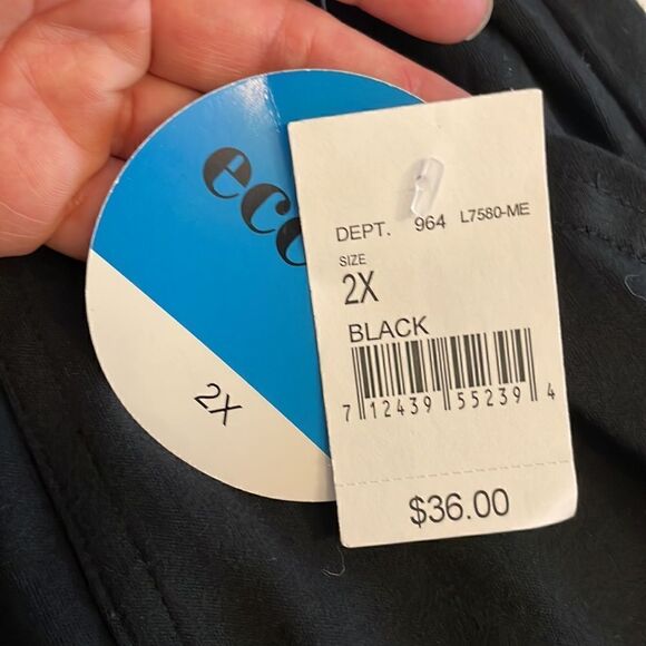 ECCOTOO BLACK CONFIABLE DRAWSTRING PANTS.  NICE FRONT POCKETS.  NEW WITH… - Picture 4 of 10